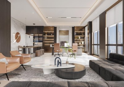 现代经理办公室3D模型下载